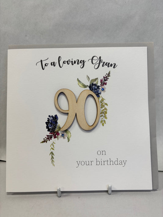 90th Birthday Card Gran - Tracey Russell - Devotion