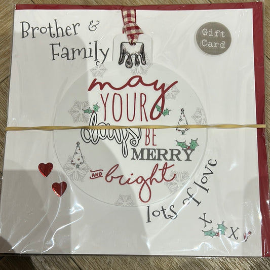 Brother & Family Christmas Card - Tracey Russell