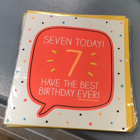 7th Birthday Card - pigment- happy Jackson