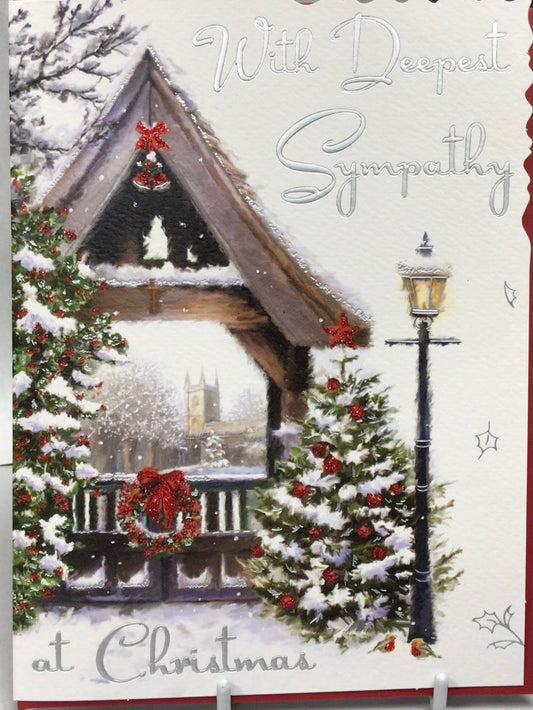 With Deepest Sympathy at Christmas Card - Jonny Javelin