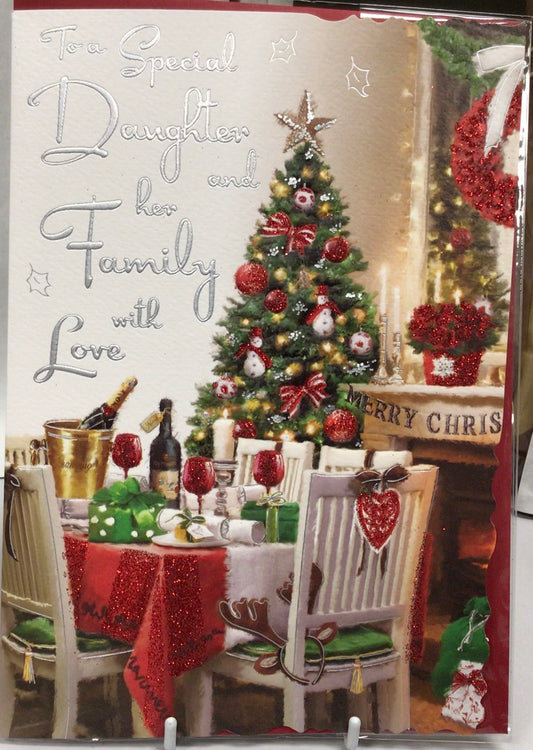 To A Special Daughter & Her Family Christmas Card - Jonny Javelin