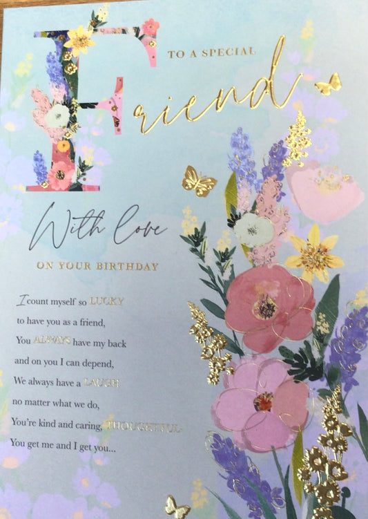 Special friend birthday card - Words and Wishes