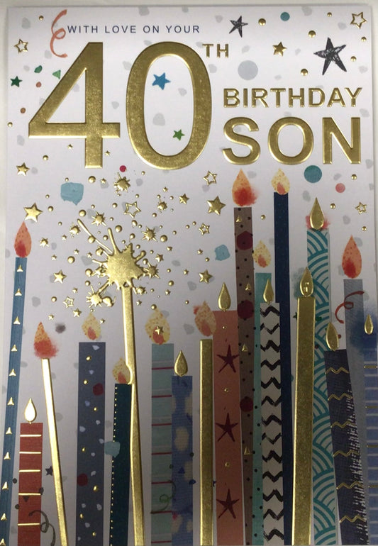 Son 40th Birthday Card - Words 'n' Wishes