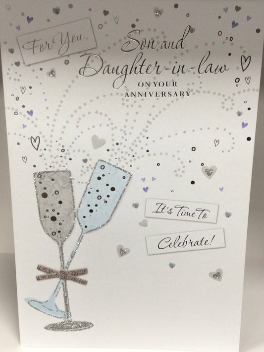 Son & Daughter In Law Wedding Anniversary Card Simon Elvin