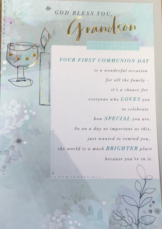 First Communion Grandson card - Hallmark