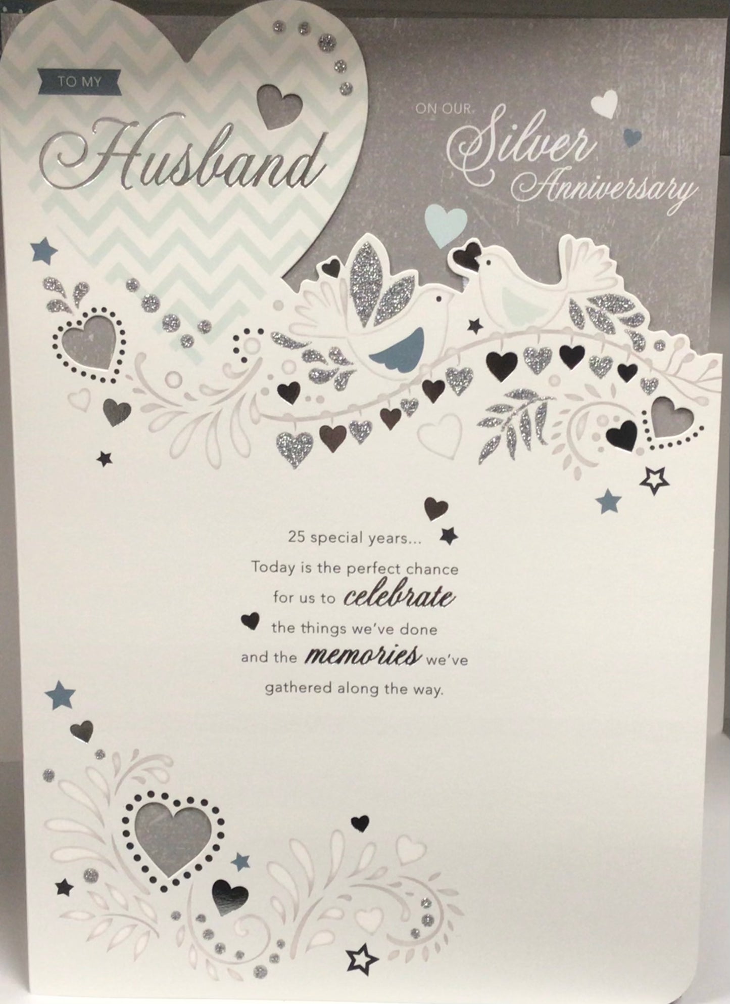25th Silver Wedding Anniversary Husband Card - Hallmark