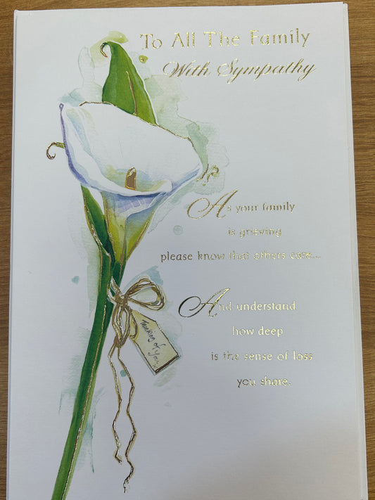 Sympathy Card All The Family - Words 'n' Wishes
