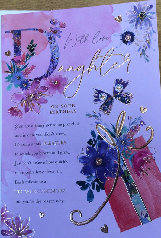 Daughter Birthday Card - Words 'n' Wishes