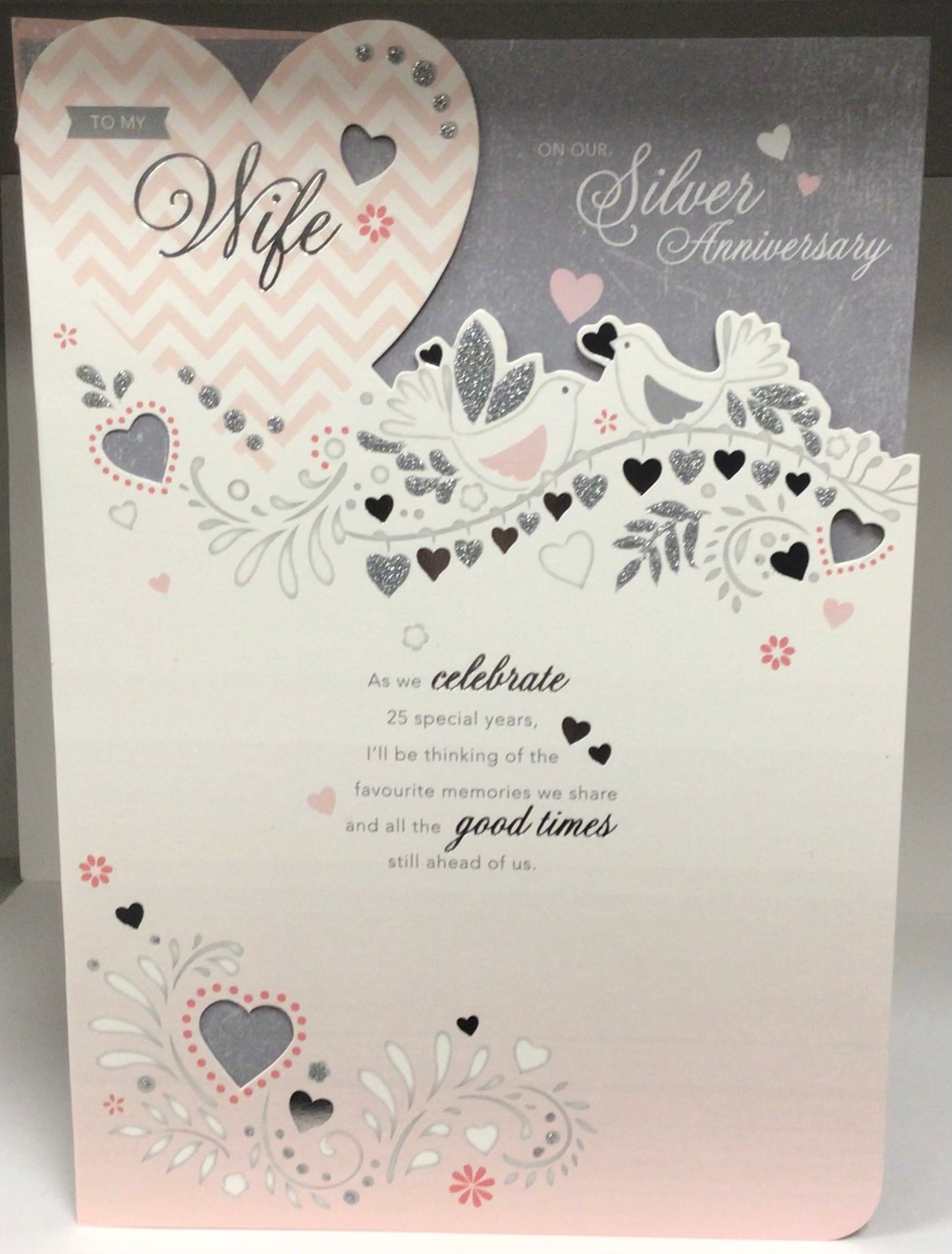 25th Silver Wedding Anniversary Wife Card - Hallmark