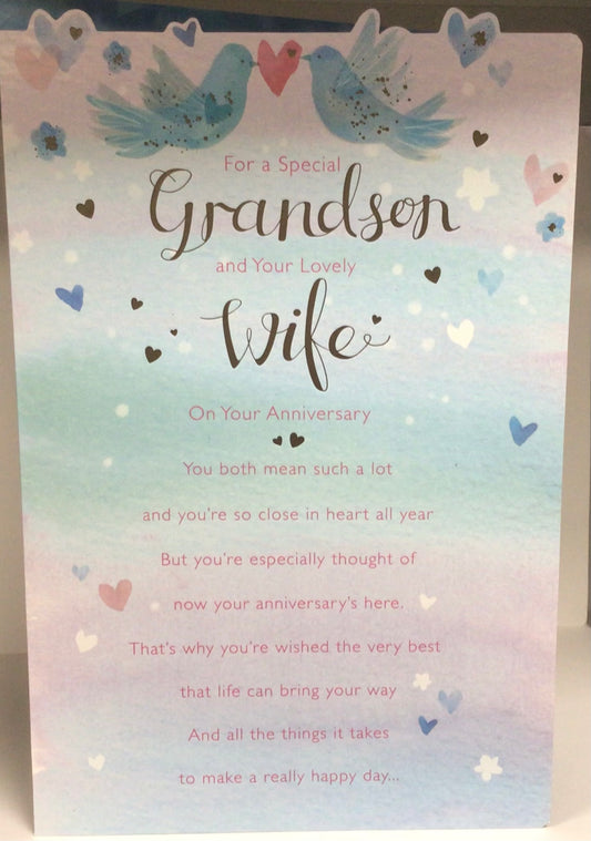 Grandson &Wife anniversary hallmark