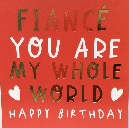 Fiancé birthday card - HG