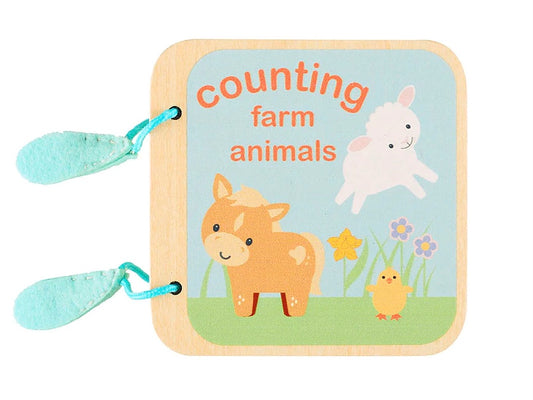 Orange Tree Toys Farmyard Animal Counting Book: Eco-Friendly Wooden Learning Toy. Available at Sweet P, Burnside, Glasgow