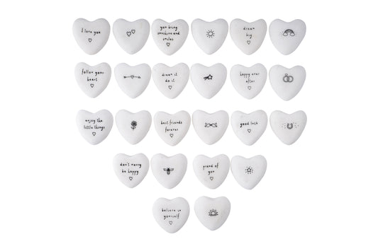 Assorted Ceramic Heart Stones