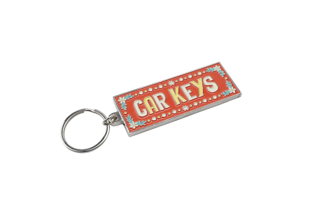 Live Happy 'Car Keys' Enamel Keychain - Colourful & Fun Accessory