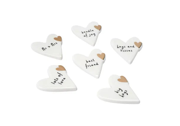 Send With Love Ceramic Heart Tokens: Expressive Pocket Charms