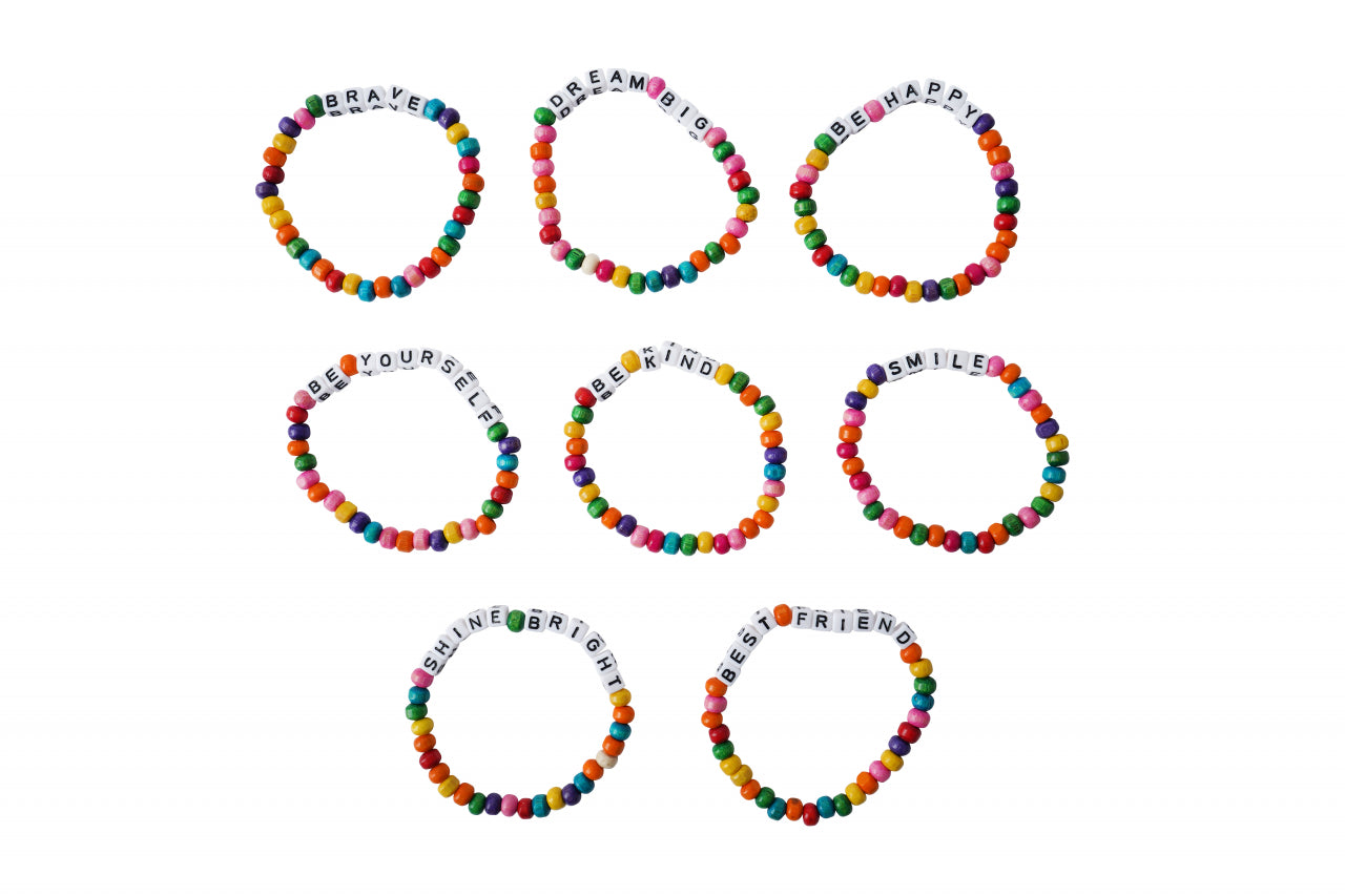 Children's Wooden Beaded Word Bracelet – Positive Affirmation Bracelet