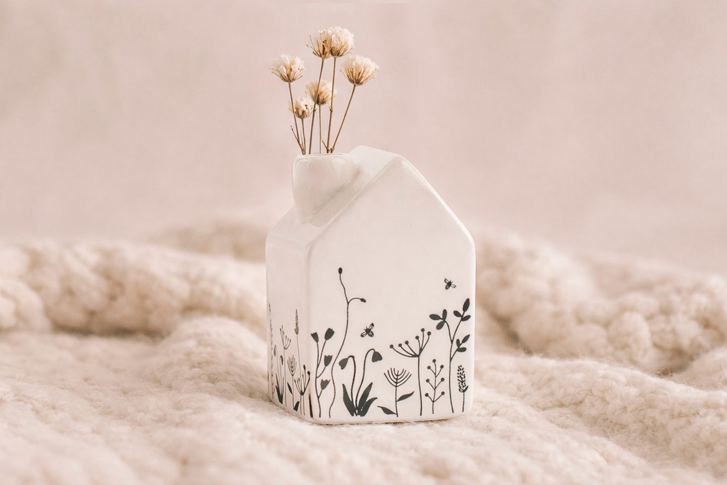 Ceramic House Bud Vase