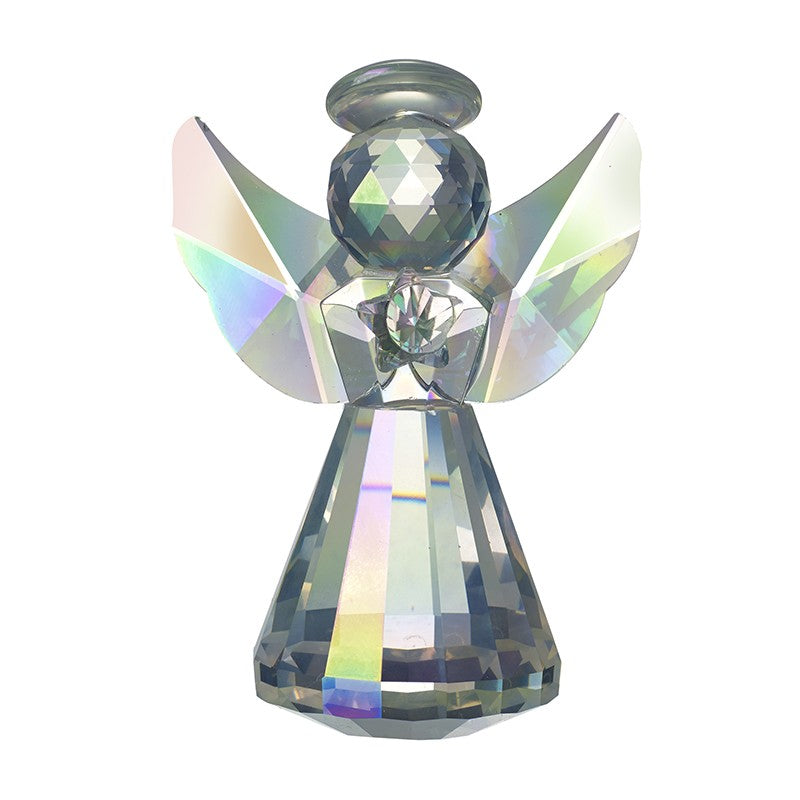 Glass Irridescent Angel Decoration