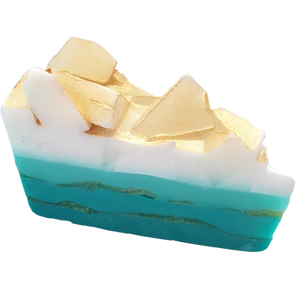 Golden Surf Soap Slice – Oceanic Scent with Sweet Orange & Ylang Ylang