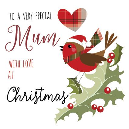 Mum Christmas Card - Pink Pig Cards