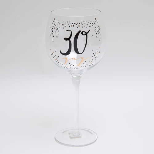 Luxe Birthday Gin Glass - 30