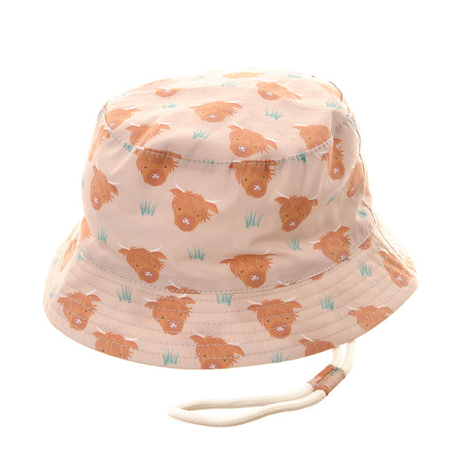 Ziggle Highland Cow Sun Hat (0-12 months). Available at Sweet P, Burnside, Glasgow