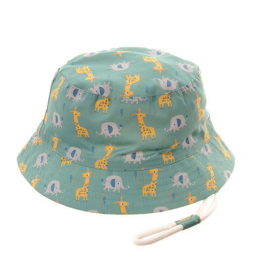 Ziggle Giraffe and Elephant Sun Hat (0-12 months). Available at Sweet P, Burnside, Glasgow