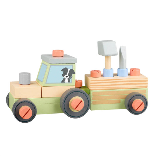 Orange Tree Toys Buildable Tractor: Eco-Friendly Imaginative Play Set