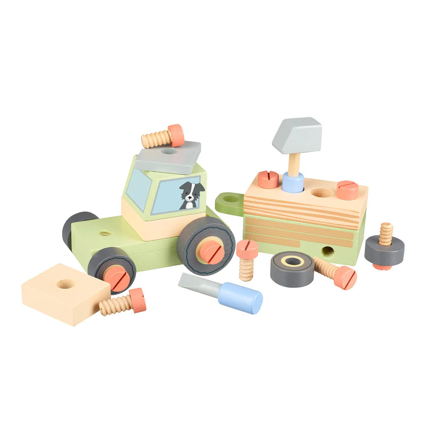 Orange Tree Toys Buildable Tractor: Eco-Friendly Imaginative Play Set