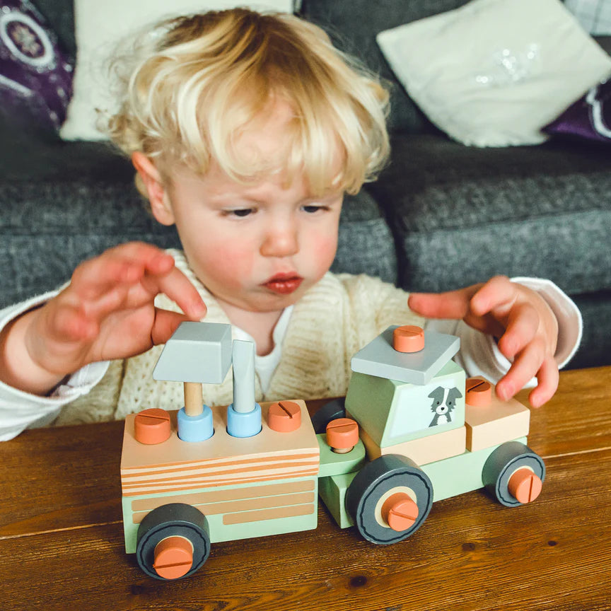 Orange Tree Toys Buildable Tractor: Eco-Friendly Imaginative Play Set