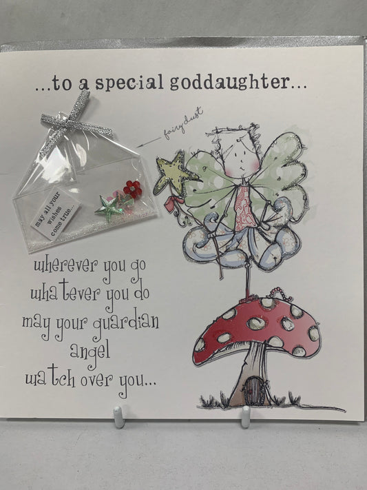 God Daughter Birthday Card- Tracy Russell - fairy sparkle