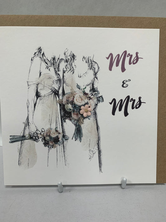 Mrs & Mrs Wedding Day Card - Tracy Russell