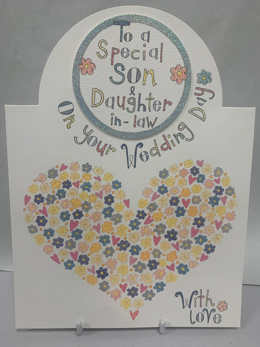 Son & Daughter in Law Wedding Day Card - Rachel Ellen
