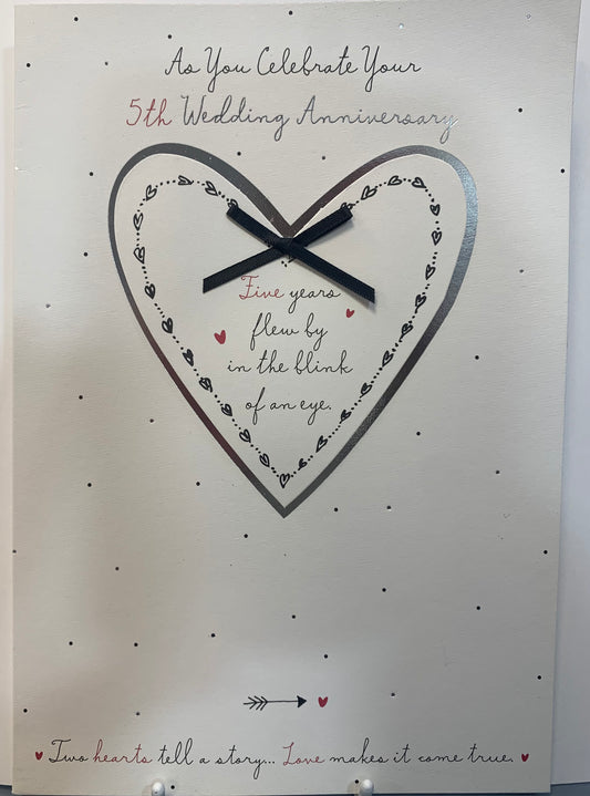 5th Wedding Anniversary Card - Hallmark