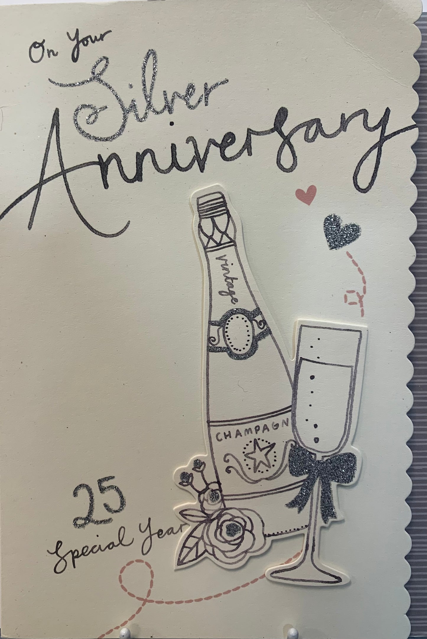 25th Silver Wedding Anniversary Card - Hallmark