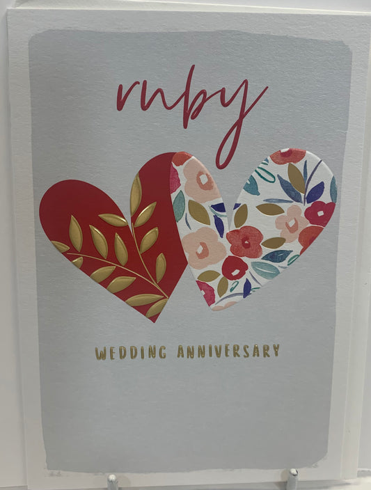 40th Ruby wedding anniversary