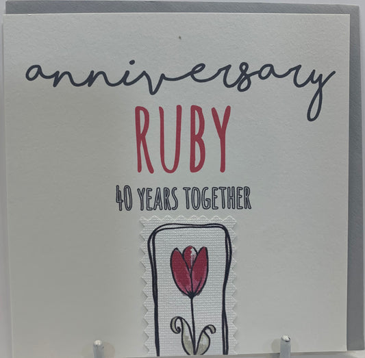 40th Ruby wedding anniversary Tracy Russell
