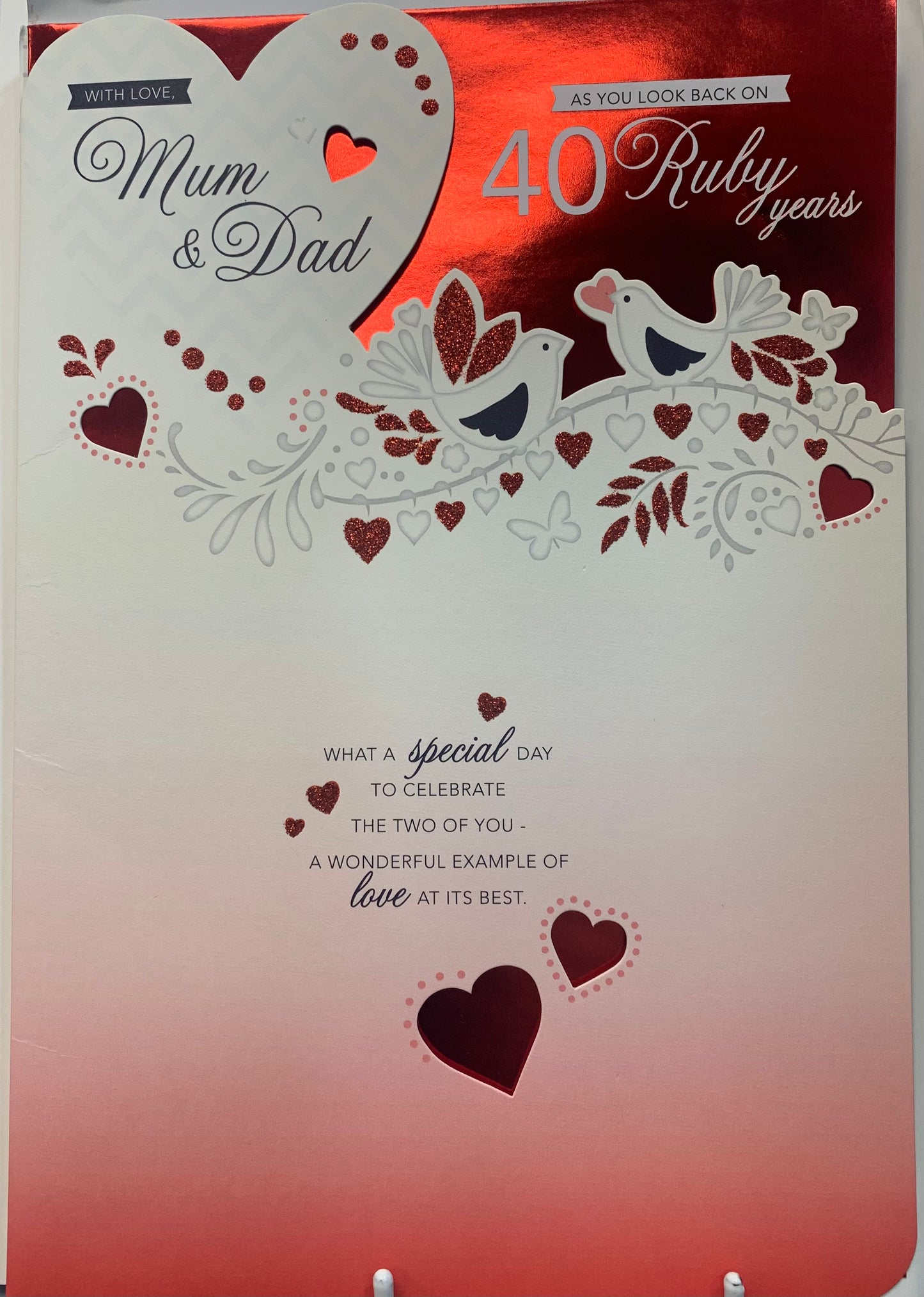 Mum and Dad Ruby Anniversary Card - Hallmark