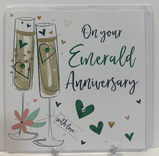 Emerald 55 Anniversary Card - Katie Phythian