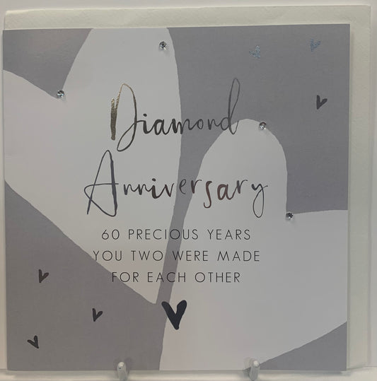 Diamond 60th Anniversary Card - H&G
