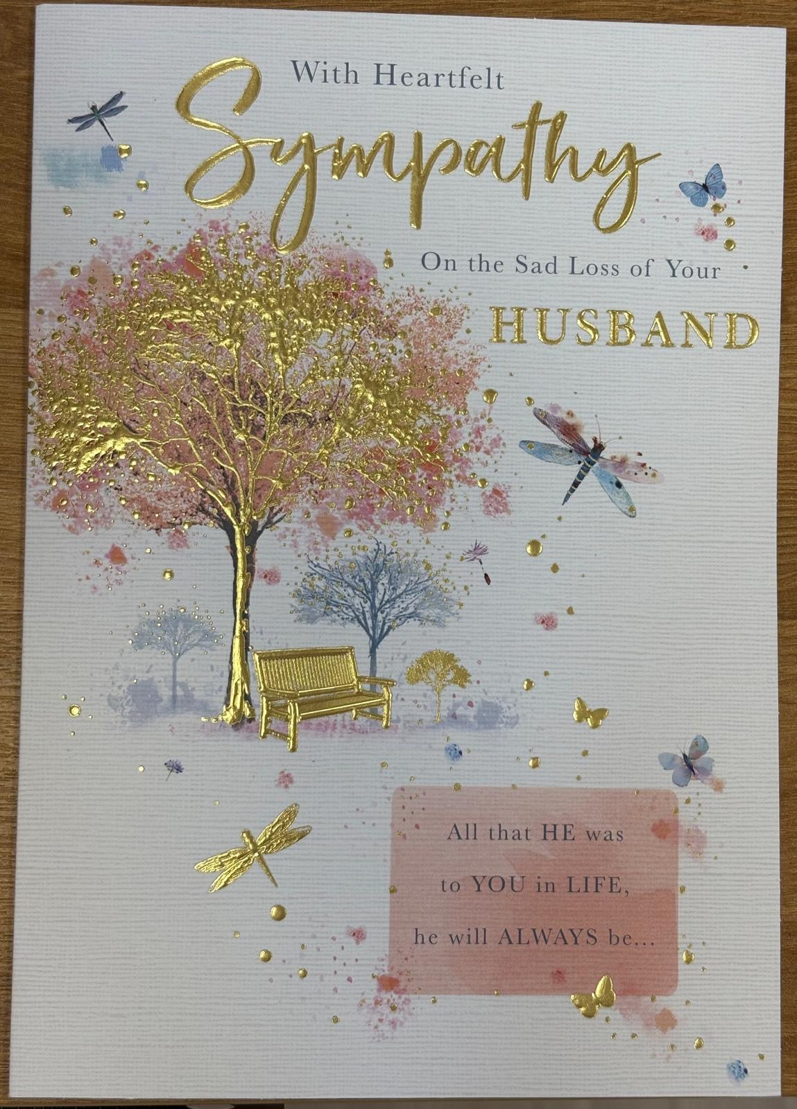 Husband Sympathy Card - Words N Wishes