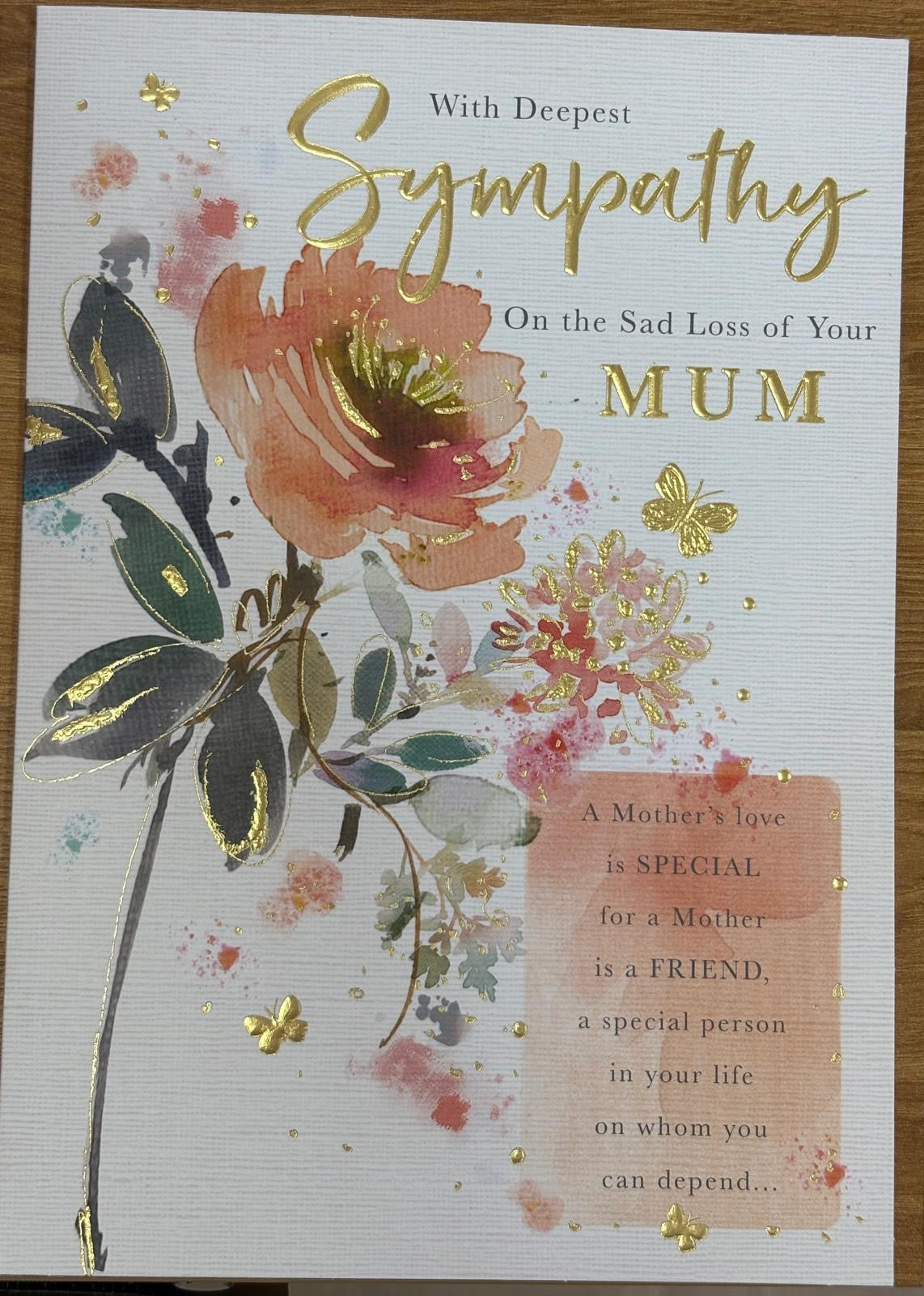 Mum Sympathy Card - Words N Wishes