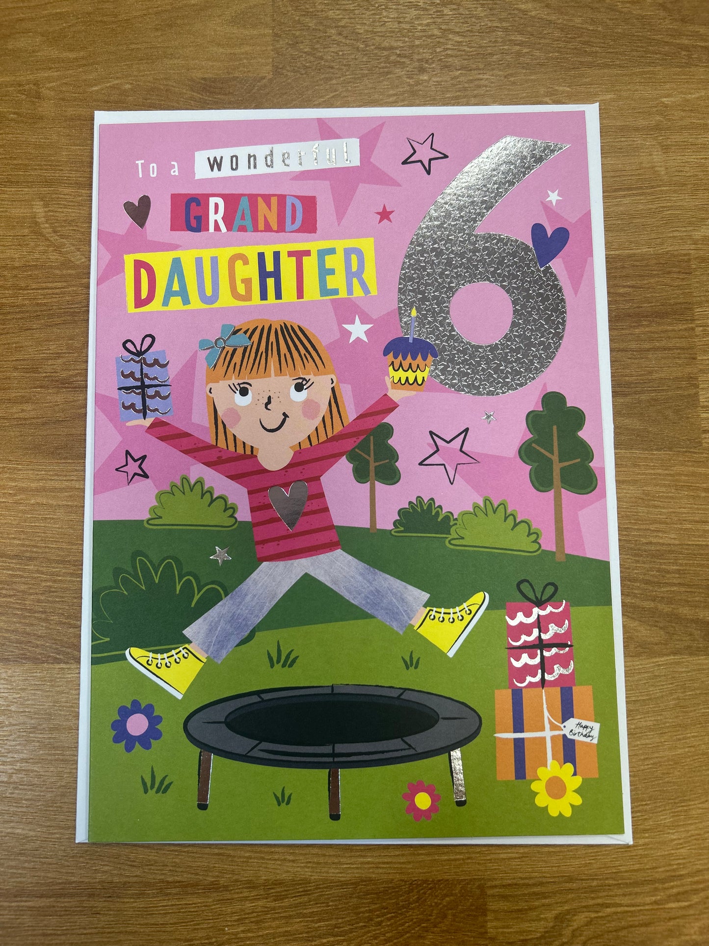 Granddaughter Age 6 Birthday Card - Words N' Wishes