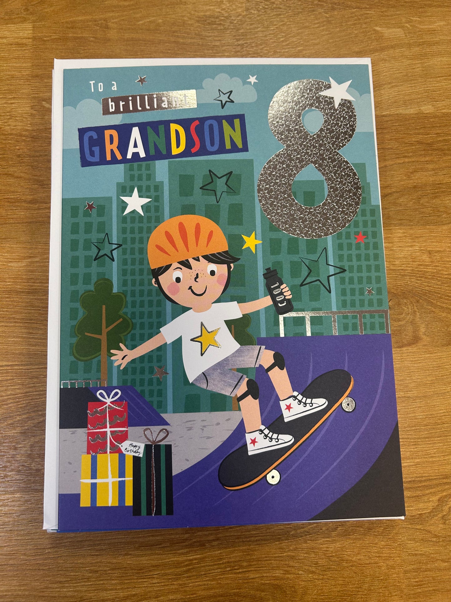 Grandson Age 8 Birthday Card - Words N' Wishes