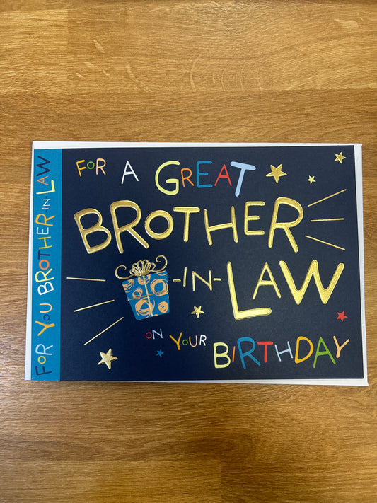 Brother-In-Law Birthday Card - Words N' Wishes