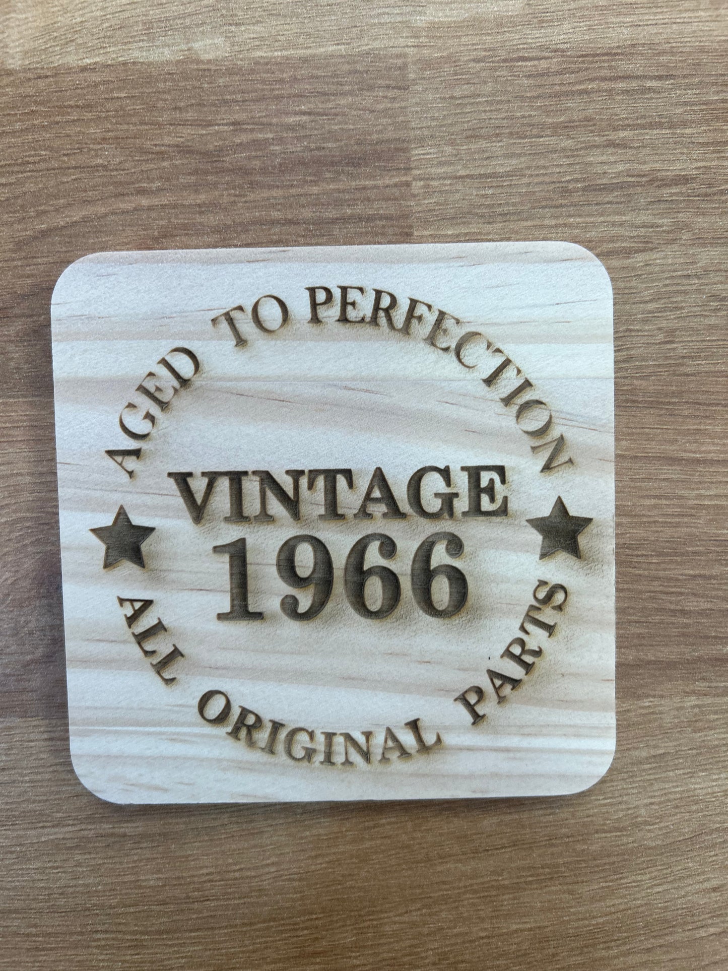 Vintage 1966 Wooden Coaster - Aged to Perfection, All Original Parts | 60th Birthday Gift