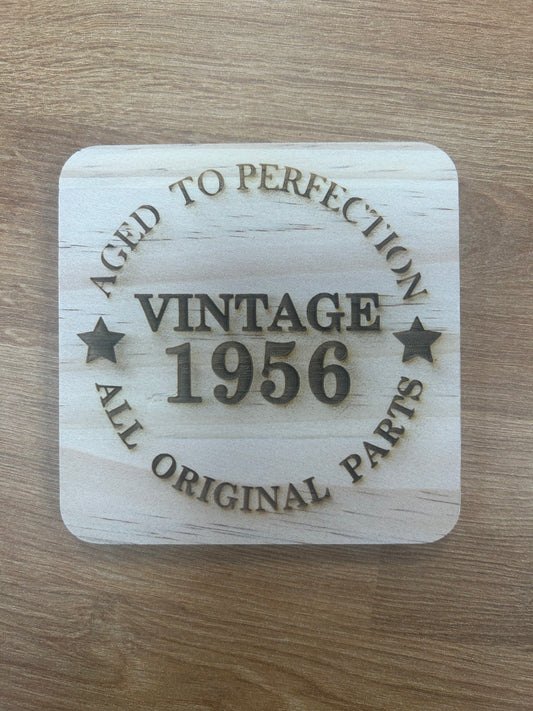 Vintage 1956 Wooden Coaster - Aged to Perfection, All Original Parts | 70th Birthday Gift