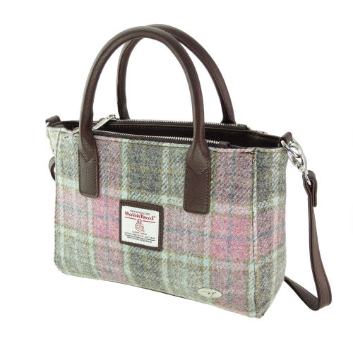 Harris Tweed ‘Brora’ Small Tote Bag – Soft Pink Buchanan