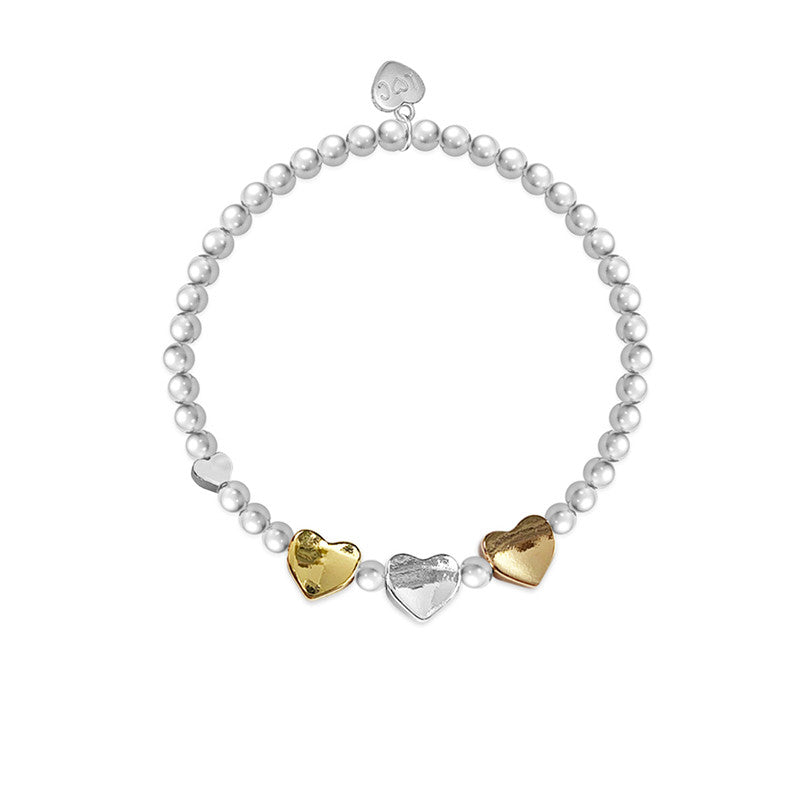 Amazing Aunty Silver Heart Beaded Bracelet - Life Charms Jewellery. Available at Sweet P, Burnside, Glasgow.