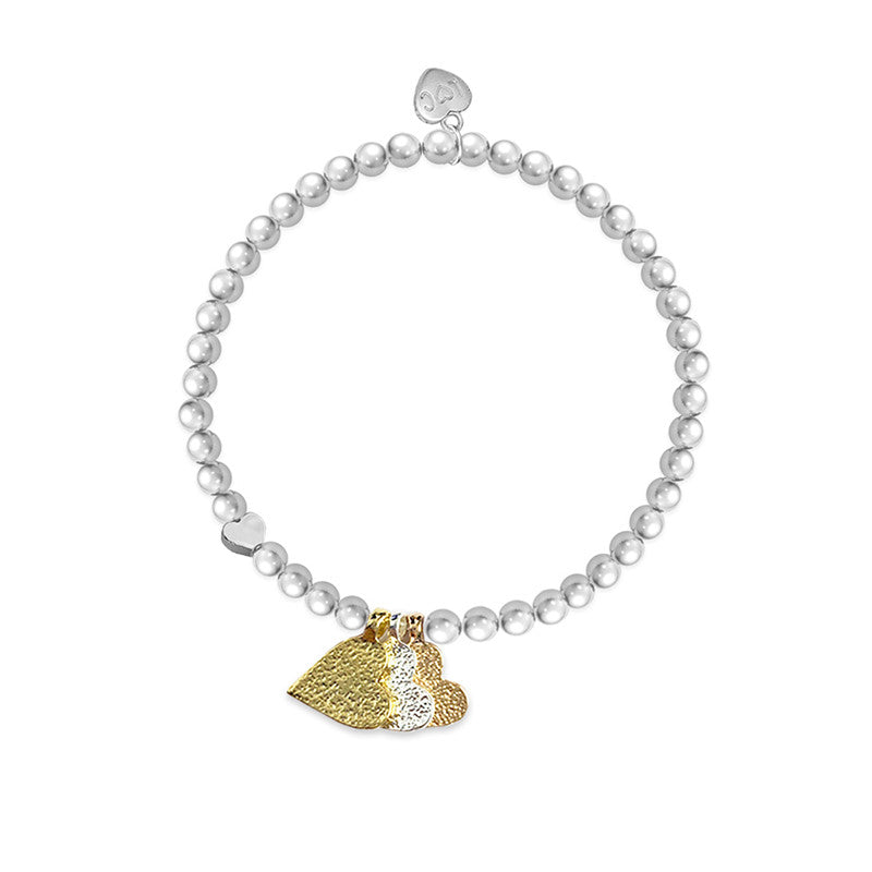 Special Niece Silver Heart Beaded Bracelet - Life Charms Jewellery. Available at Sweet P, Burnside, Glasgow